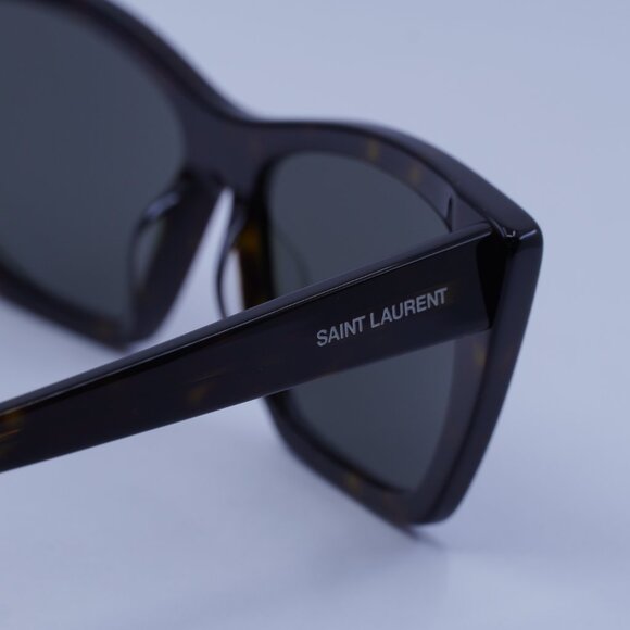 Saint Laurent SL 276 MICA 033 Sunglasses Havana Cat Eye Frame, Grey Lenses main image 5